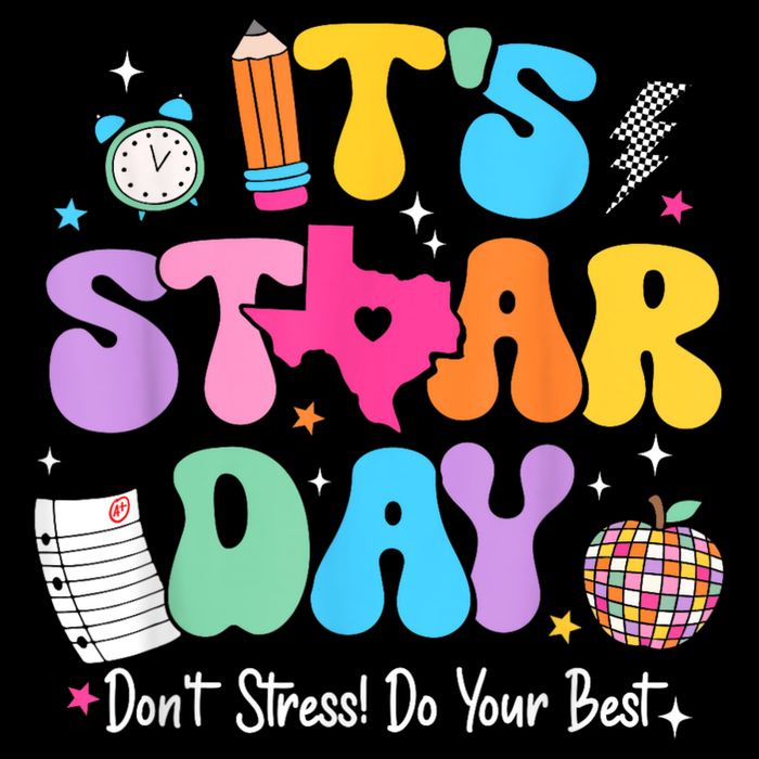 Groovy It's Staar Day Don't Stress Do Your Best Test Day  Cooling Performance Crew T-Shirt
