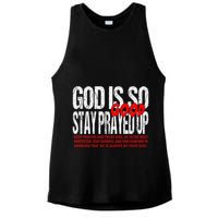 God Is So Good Stay Prayed Up Ladies PosiCharge Tri-Blend Wicking Tank