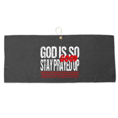 God Is So Good Stay Prayed Up Large Microfiber Waffle Golf Towel