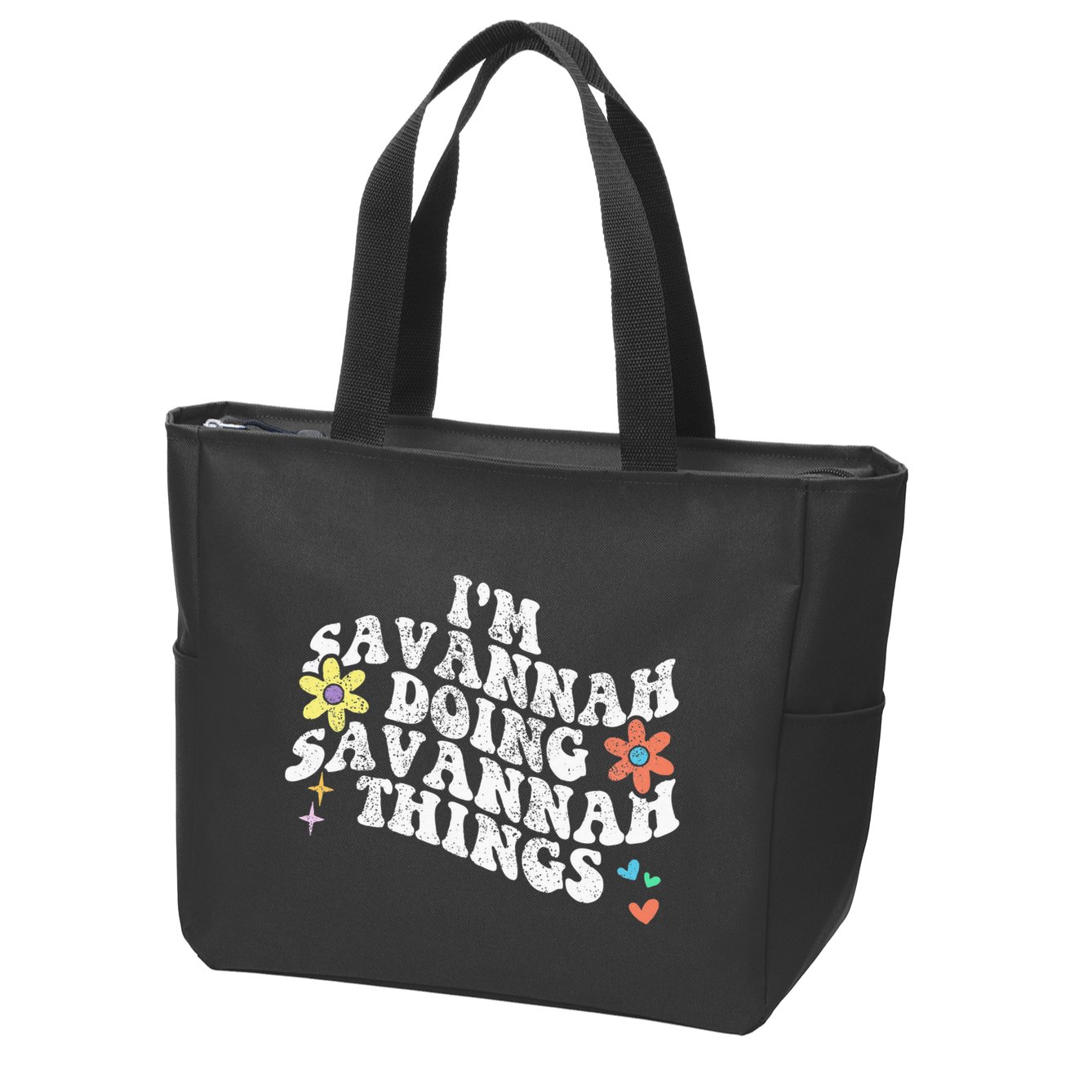 Groovy Im Savannah Doing Savannah Things Funny MotherS Day Zip Tote Bag