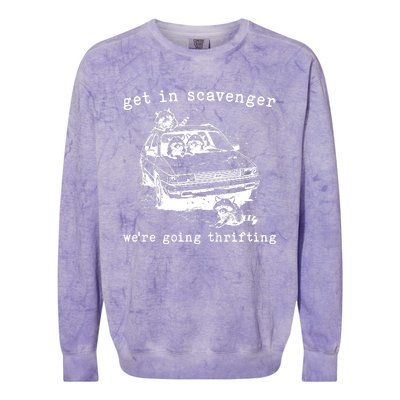 Get In Scavanger We Are Going Thrifting Colorblast Crewneck Sweatshirt