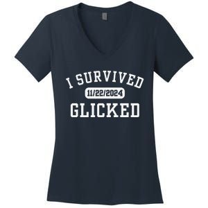 Glicked I Survived Glicked Wickiator Women's V-Neck T-Shirt