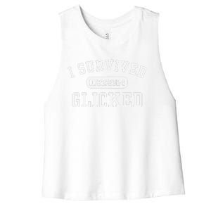 Glicked I Survived Glicked Wickiator Women's Racerback Cropped Tank