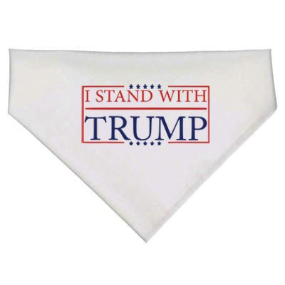 Great I Stand With Trump American Flag Vintage . USA-Made Doggie Bandana