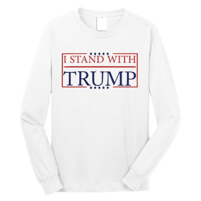 Great I Stand With Trump American Flag Vintage . Long Sleeve Shirt