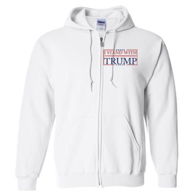 Great I Stand With Trump American Flag Vintage . Full Zip Hoodie