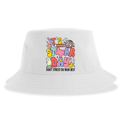 Groovy ItS Staar Day DonT Stress Do Your Best Test Day Sustainable Bucket Hat