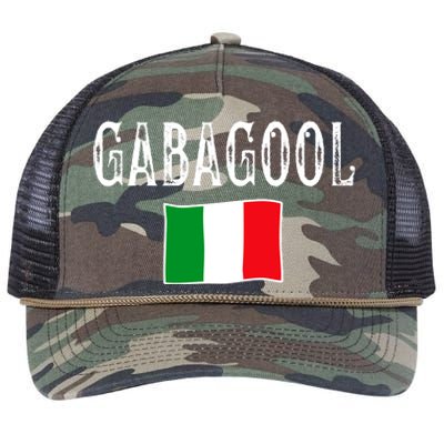 Gabagool Italian Slang Italian Saying Retro Rope Trucker Hat Cap