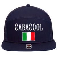 Gabagool Italian Slang Italian Saying 7 Panel Mesh Trucker Snapback Hat