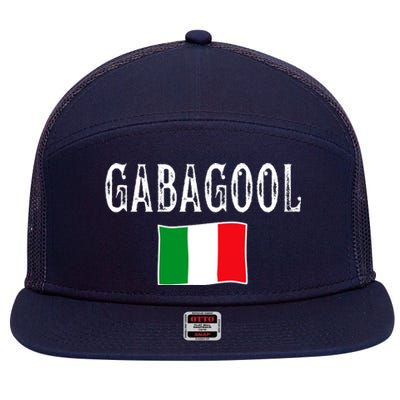 Gabagool Italian Slang Italian Saying 7 Panel Mesh Trucker Snapback Hat