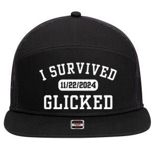 Glicked I Survived Glicked Wickiator 7 Panel Mesh Trucker Snapback Hat