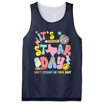 Groovy ItS Staar Day DonT Stress Do Your Best Test Day Mesh Reversible Basketball Jersey Tank