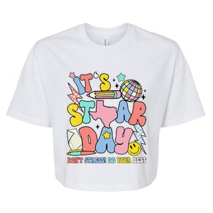 Groovy ItS Staar Day DonT Stress Do Your Best Test Day Bella+Canvas Jersey Crop Tee