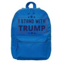 Great I Stand With Trump American Flag Vintage Gift 16 in Basic Backpack