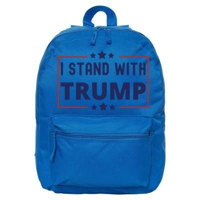 Great I Stand With Trump American Flag Vintage Gift 16 in Basic Backpack