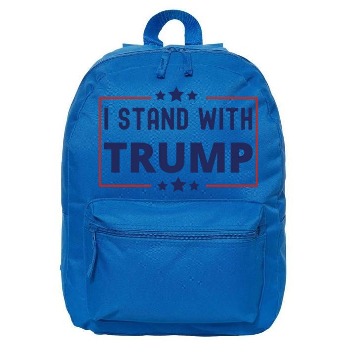 Great I Stand With Trump American Flag Vintage Gift 16 in Basic Backpack