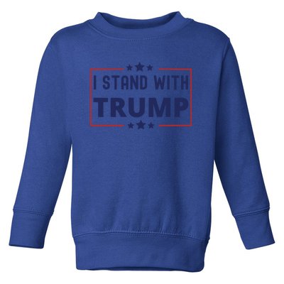 Great I Stand With Trump American Flag Vintage Gift Toddler Sweatshirt