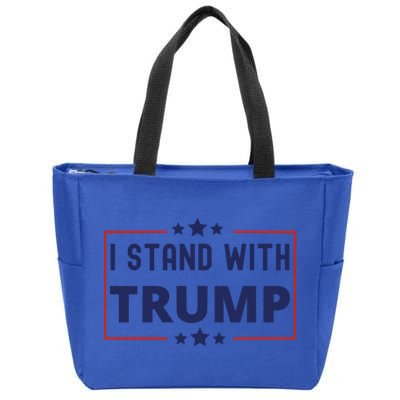 Great I Stand With Trump American Flag Vintage Gift Zip Tote Bag