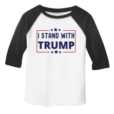 Great I Stand With Trump American Flag Vintage Gift Toddler Fine Jersey T-Shirt