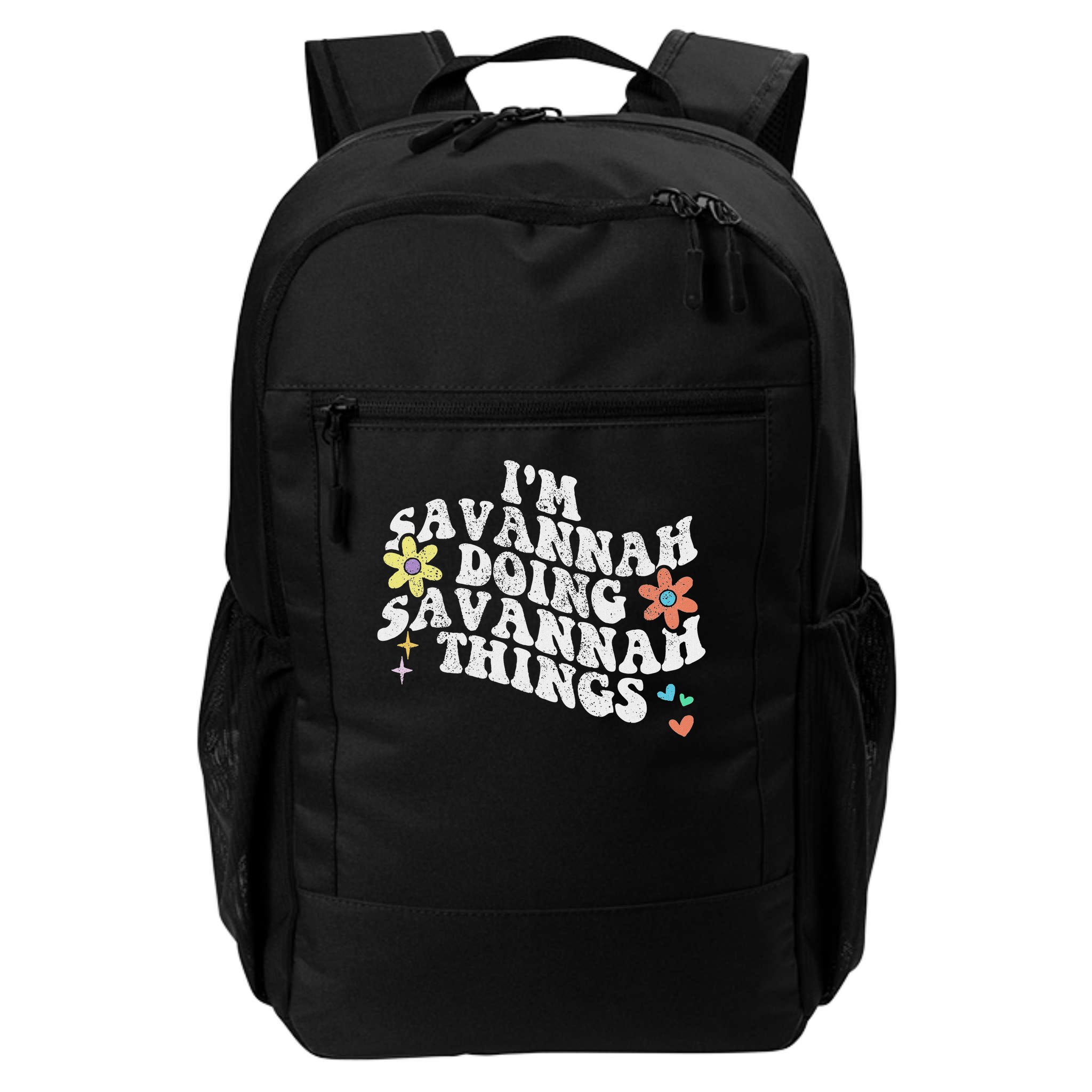 Groovy Im Savannah Doing Savannah Things Funny Mother's Day Backpack