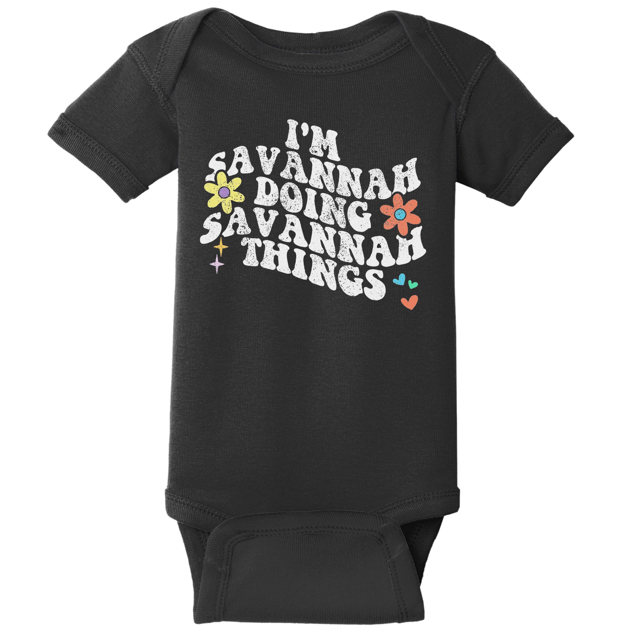 Groovy Im Savannah Doing Savannah Things Funny Mother's Day Baby Bodysuit