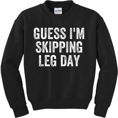 Guess Im Skipping Leg Day Funny Broken Leg Foot Toe Injury Kids Sweatshirt