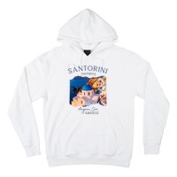 Greek Island Santorini Greece Oia Village Blue Church Hoodie