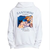 Greek Island Santorini Greece Oia Village Blue Church Urban Pullover Hoodie