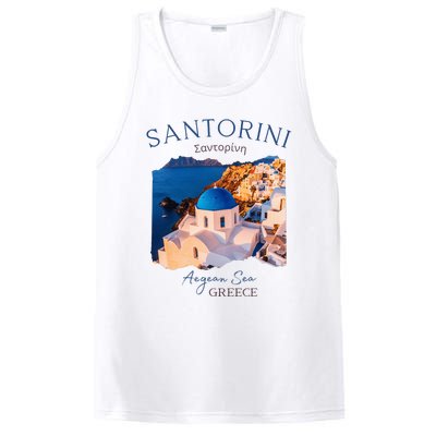 Greek Island Santorini Greece Oia Village Blue Church PosiCharge Competitor Tank