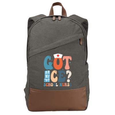 Got Ice School Nurse Cotton Canvas Backpack