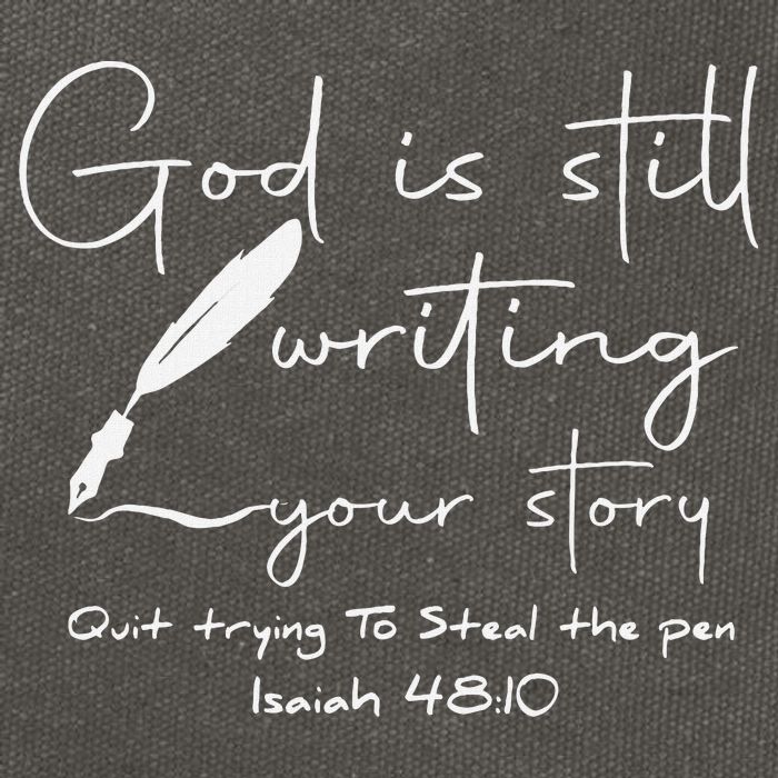 God Is Still Writing Your Story Quit Trying To Steal The Pen Cotton Canvas Backpack