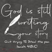 God Is Still Writing Your Story Quit Trying To Steal The Pen Vector Backpack