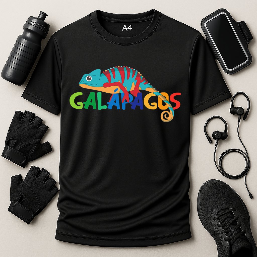 Galapagos Islands Summer Colorful Chameleon Exotic Animal Performance Shirt