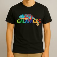 Galapagos Islands Summer Colorful Chameleon Exotic Animal T-Shirt