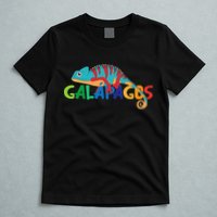 Galapagos Islands Summer Colorful Chameleon Exotic Animal T-Shirt