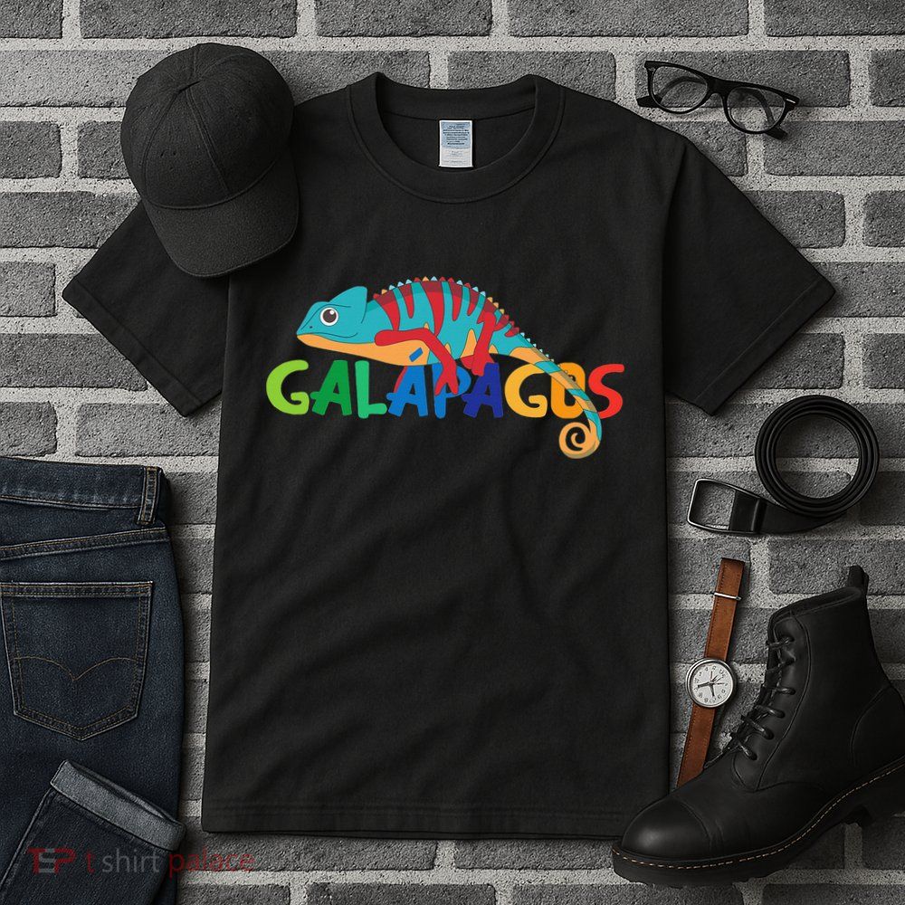 Galapagos Islands Summer Colorful Chameleon Exotic Animal Tall T-Shirt