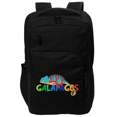 Galapagos Islands Summer Colorful Chameleon Exotic Animal Impact Tech Backpack