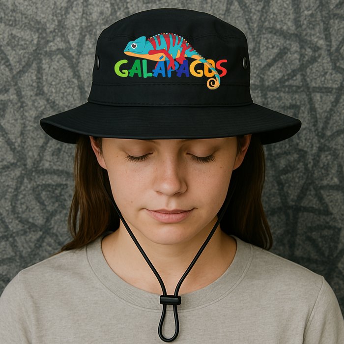 Galapagos Islands Summer Colorful Chameleon Exotic Animal Bucket Hat