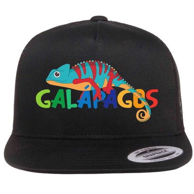 Galapagos Islands Summer Colorful Chameleon Exotic Animal Flatbill Hat