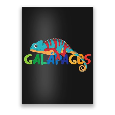 Galapagos Islands Summer Colorful Chameleon Exotic Animal Poster