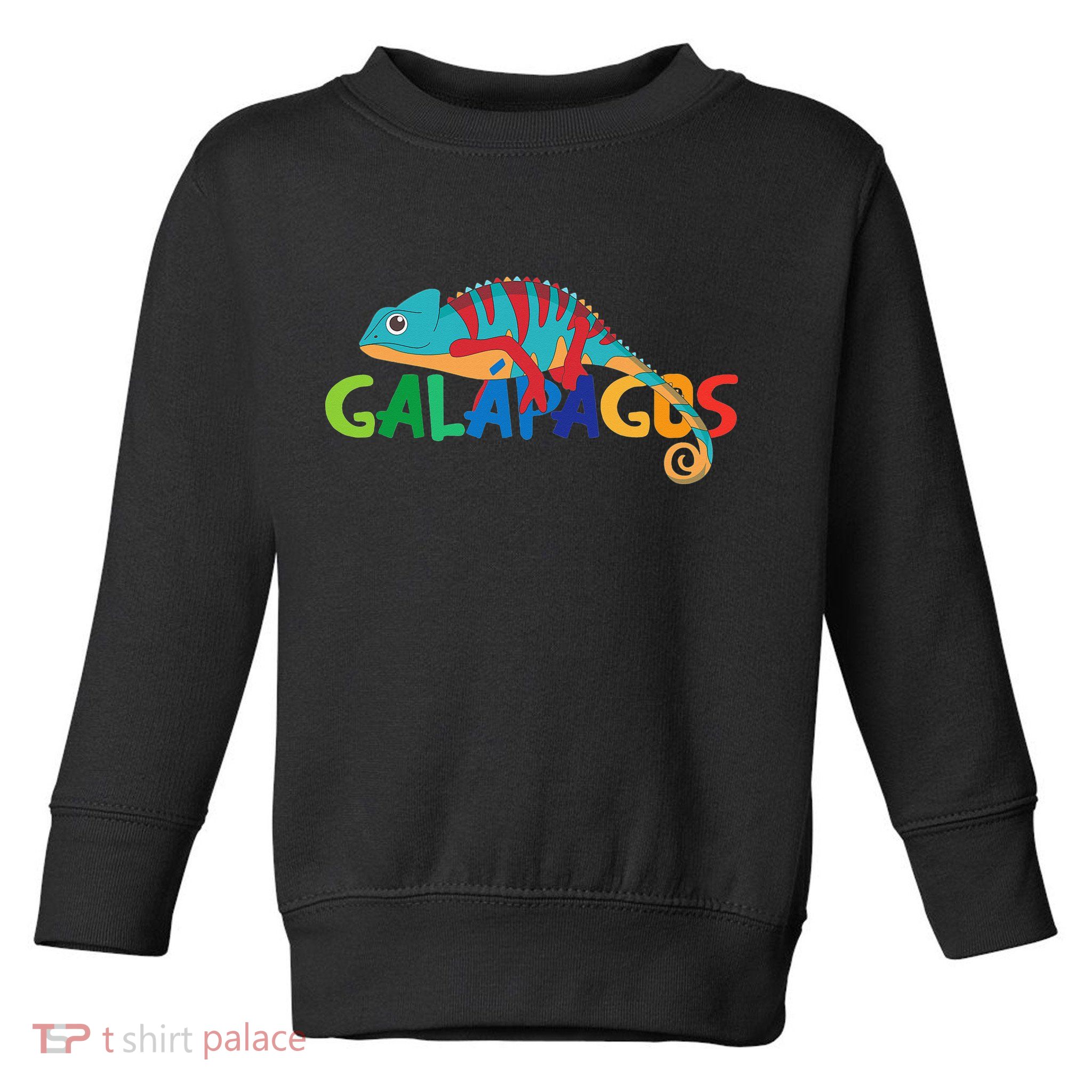 Galapagos Islands Summer Colorful Chameleon Exotic Animal Toddler Sweatshirt