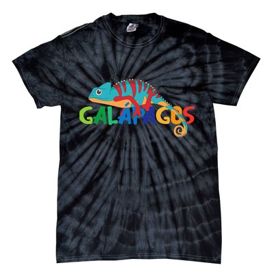 Galapagos Islands Summer Colorful Chameleon Exotic Animal Tie-Dye T-Shirt