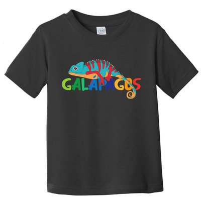 Galapagos Islands Summer Colorful Chameleon Exotic Animal Toddler T-Shirt