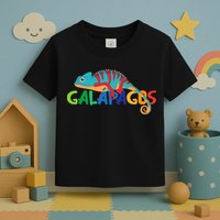 Galapagos Islands Summer Colorful Chameleon Exotic Animal Toddler T-Shirt