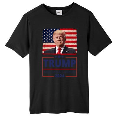 Great I Stand With Trump American Flag Vintage Gift Tall Fusion ChromaSoft Performance T-Shirt