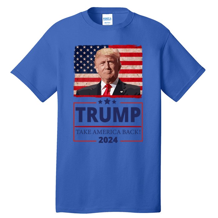 Great I Stand With Trump American Flag Vintage Gift Tall T-Shirt