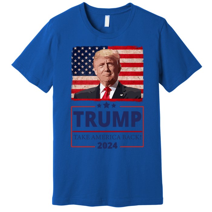 Great I Stand With Trump American Flag Vintage Gift Premium T-Shirt