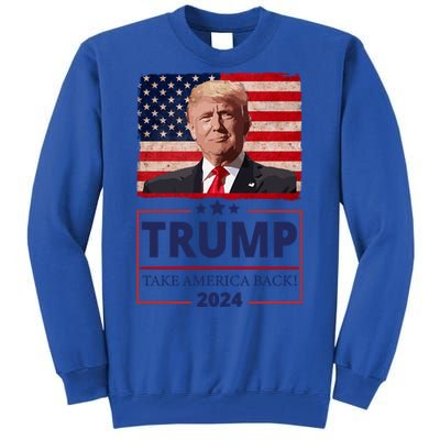 Great I Stand With Trump American Flag Vintage Gift Tall Sweatshirt