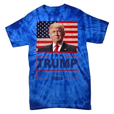 Great I Stand With Trump American Flag Vintage Gift Tie-Dye T-Shirt