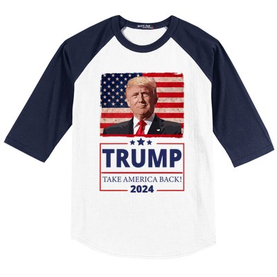 Great I Stand With Trump American Flag Vintage Gift Baseball Sleeve Shirt